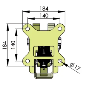 Adapter f/rotator t/kørepladstang Quick-Release Base