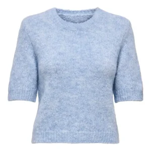 Only - Onlstarla Ss O-Neck Cc Knt - 4996442 Grapemist Melange Xs
