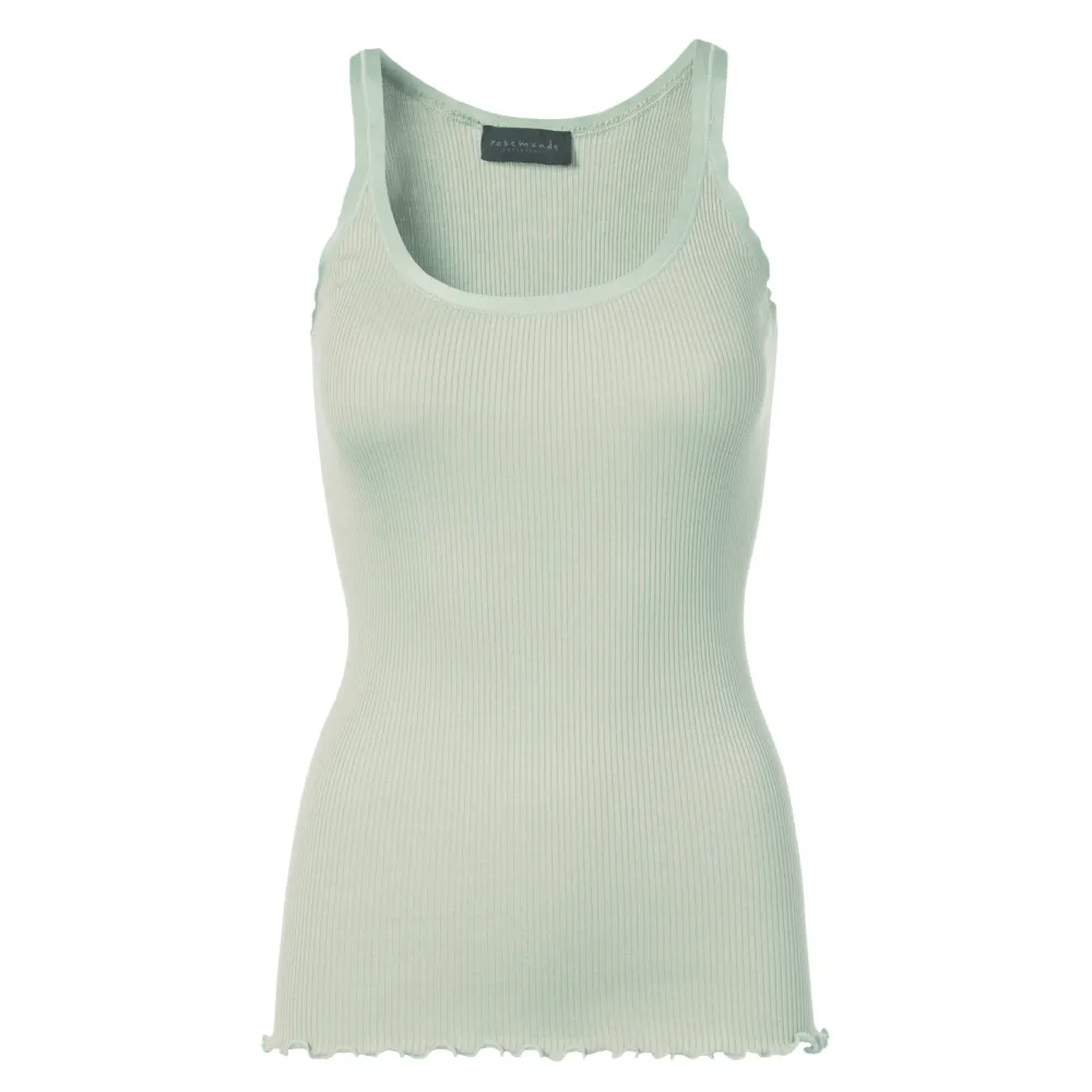 Silketop med elastik bånd / Pastel mint Xs