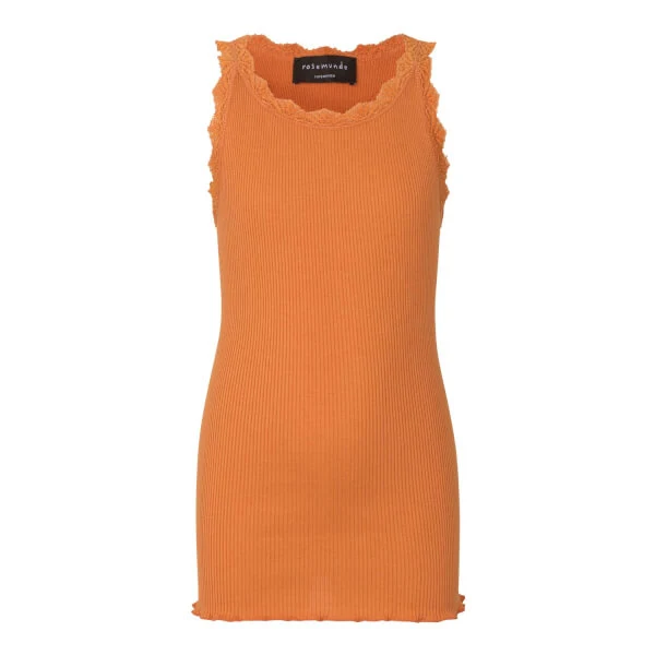 Sports Hold Logo Silketop med blonder / Dusty amber Xs