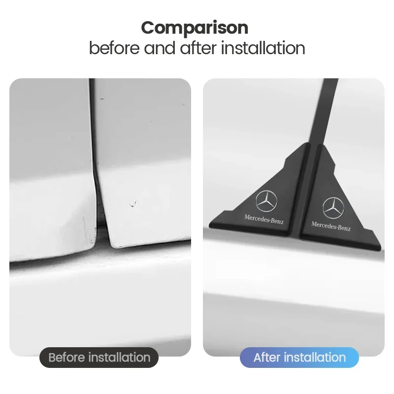 CornerProtector 1+1 GRATIS: Bil Dør Hjørne Preserves Anti Kollision Vagter Sort