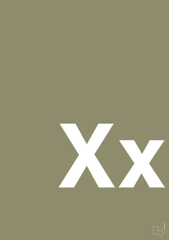 plakat: Bogstav Xx - misty forrest 60