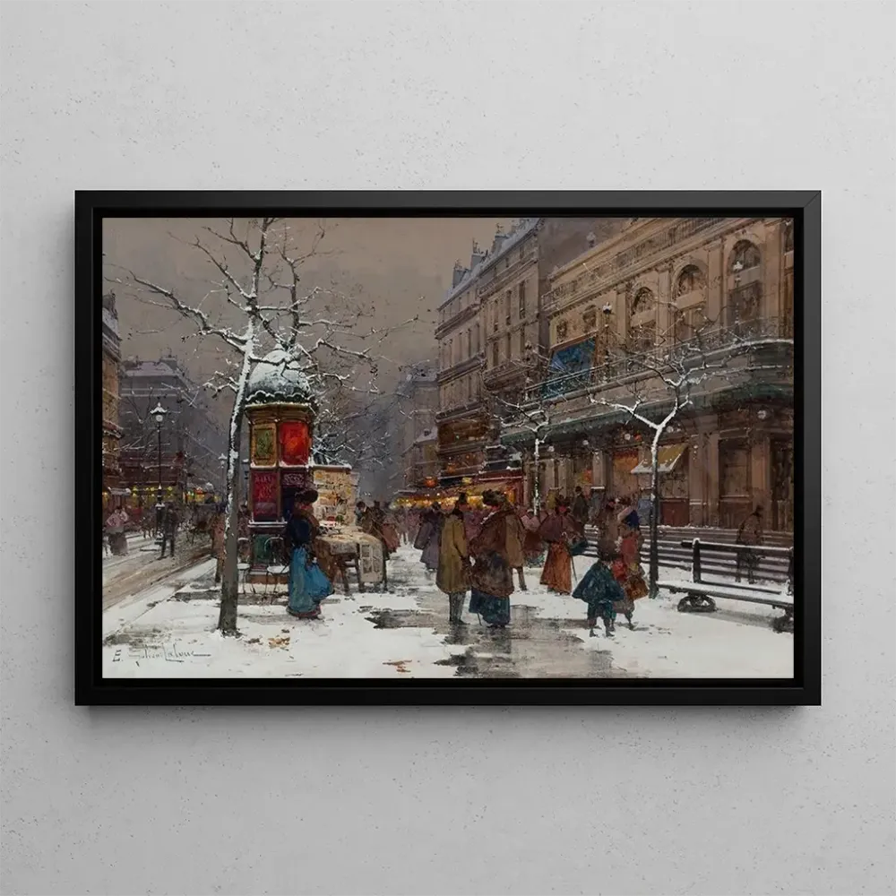 Taidetuloste | Boulevard de Paris en hiver - Eugène Galien-Laloue