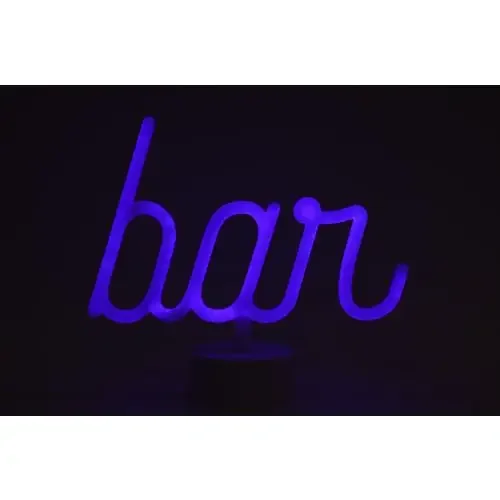 CONZEPT NEONSKILT BAR (BLÅ) T/BAT-USB