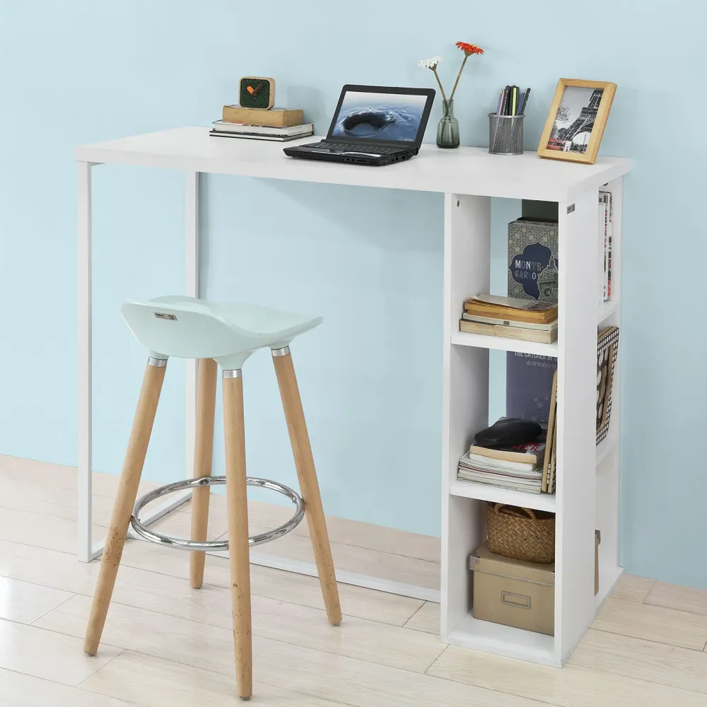 Højt barbord med opbevaringsplads i enkel, moderne stil, pearl