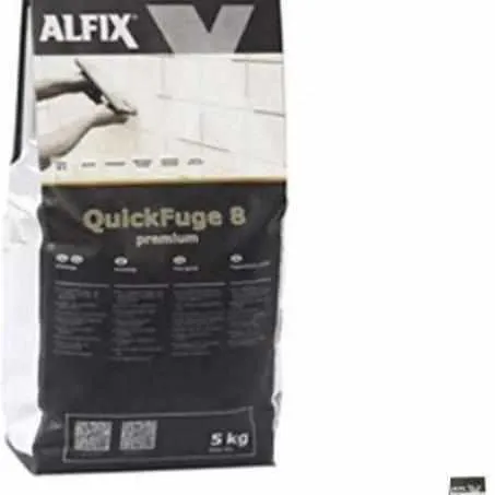 Alfix QuickFuge 8 topklasse hurtighærdende naturstensfuge 5 kg Graa
