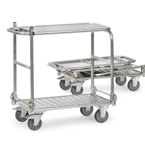 ESD Klapbordvogn med skubbebøjle - 720 x 450 mm - 200 kg