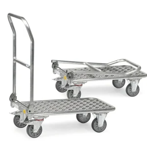 ESD Klapvogne med skubbebøjle - 900 x 600 mm - 200 kg