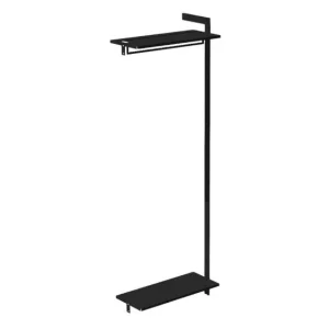 Forlængermodul AXIS 71 x H205 cm – Sortlakeret 1 hylde med hæng plus 1 hylde