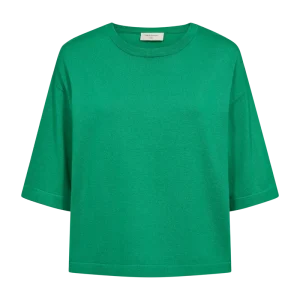 FQCONNY - FINSTRIKKET PULLOVER - GRØN Xs