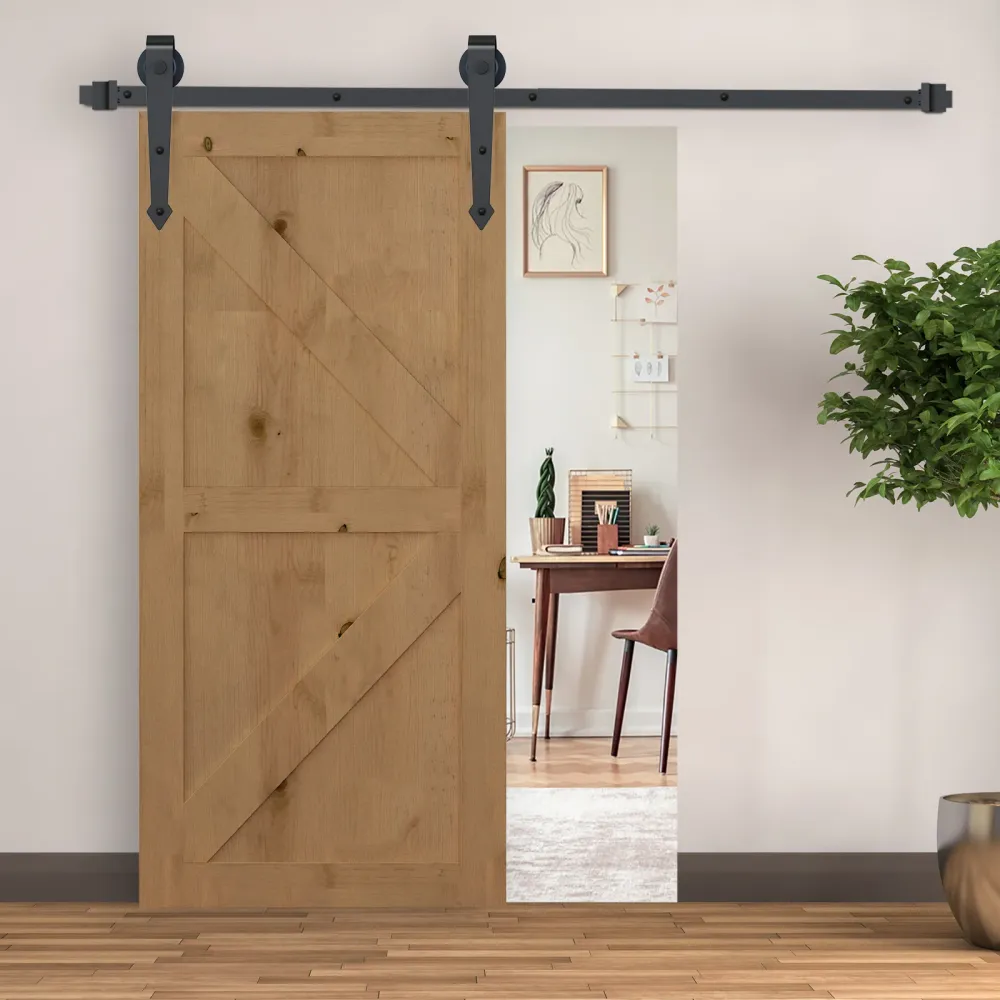 Glideskinnesæt til skydedøre, all-metal, 2 m, maks. 100 kg lasteevne, brun