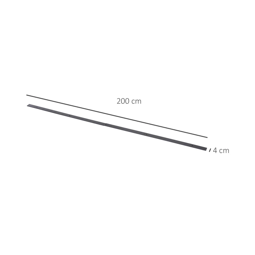 Glideskinnesæt til skydedøre, all-metal, 2 m, maks. 100 kg lasteevne, brun