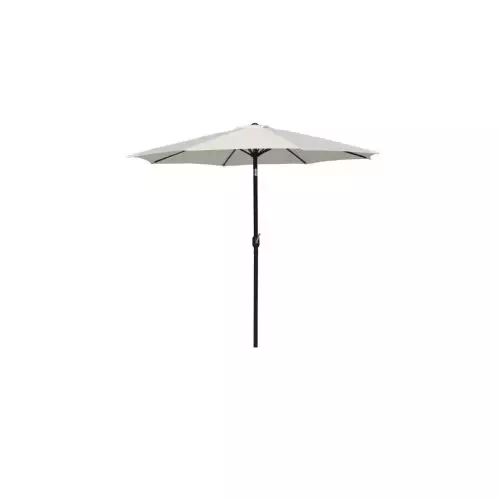 Hoffmann - Sevilla parasol alu Ø 3 m med tip og hejs natur (nr. 51)