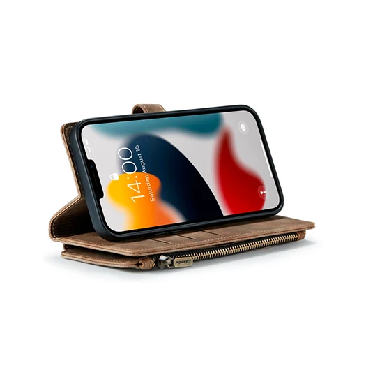 iPhone XS Max - CaseMe™ Multifunktionel Læder Etui / Pung - Brun