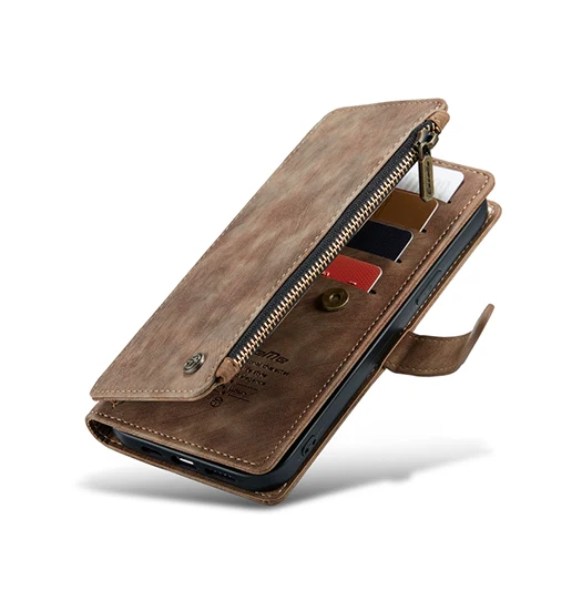 iPhone XS Max - CaseMe™ Multifunktionel Læder Etui / Pung - Brun