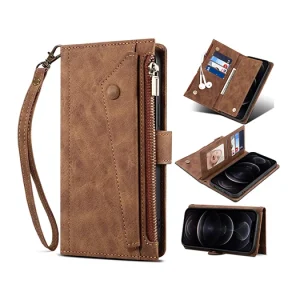 iPhone XS Max - ESEBLE™ Vegan-Læder Cover Etui M. Pung - Brun