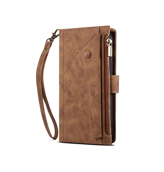 iPhone XS Max - ESEBLE™ Vegan-Læder Cover Etui M. Pung - Brun