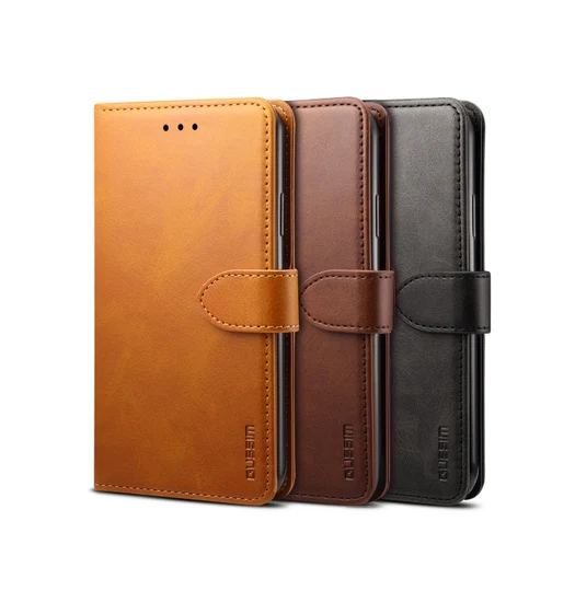 iPhone XS Max - GUSSIM™ Læder Cover / Etui M. Kortholder - Brun
