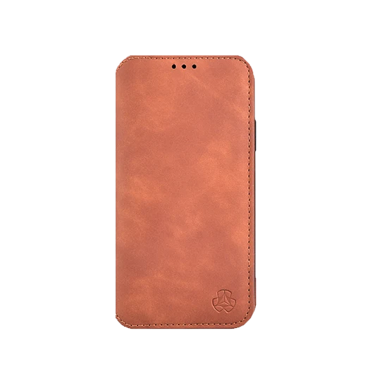 iPhone XS Max - Realike™ Folio Læder Cover M. Kortholder - Brun