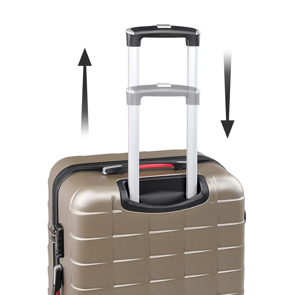 Kuffert sturdy skal Exopack champagne L, 65x41x27cm