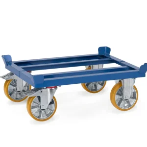 Pallevogn 1200 kg med polyuretandæk - Blå - 800 x 600 mm