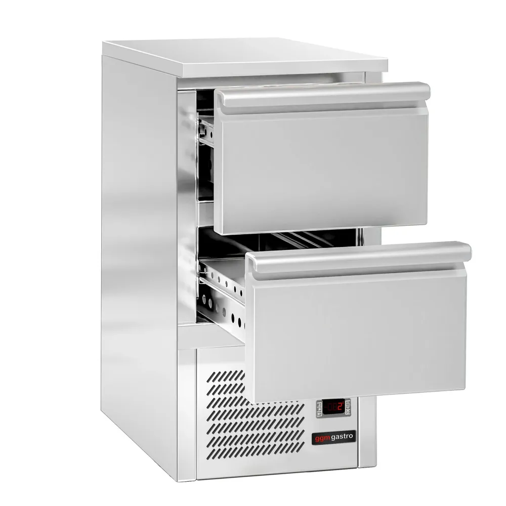 Saladette / kølebord ECO - 0,45 x 07 m - med 2 Skuffer