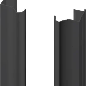 Valcomp Mars lodret profil 18 mm 2700 mm mat-sort anodiseret