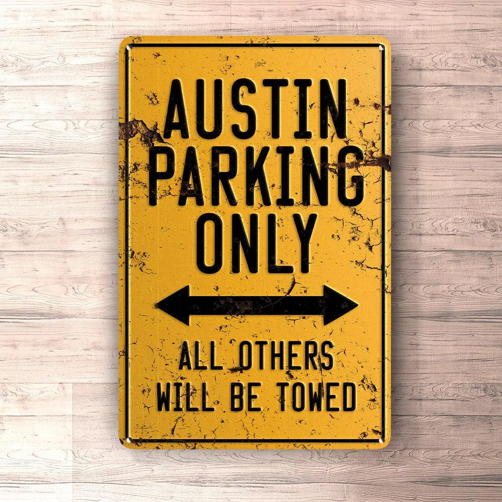 Austin Parking Only Skilte, Musemåtte, Dørmåtte 2 Decals