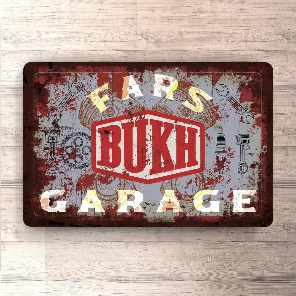 Bukh Fars Garage Antique Skilte, Musemåtte, Dørmåtte