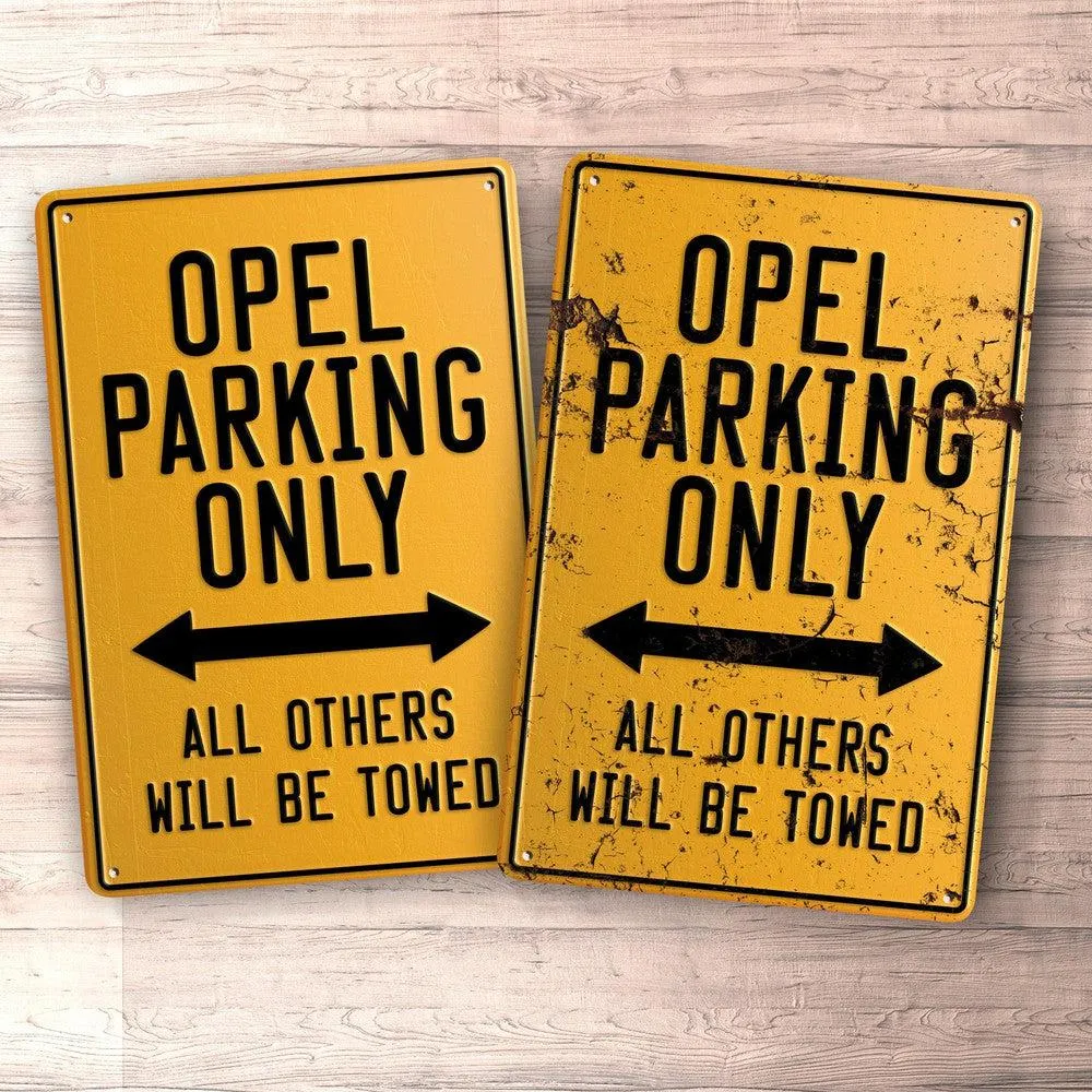 Custom Text Opel Parking Only Skilte, Musemåtte, Dørmåtte