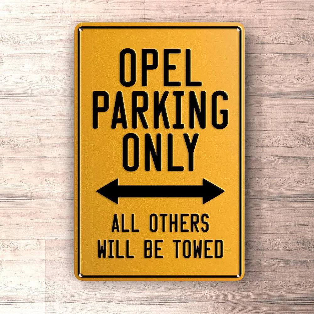 Custom Text Opel Parking Only Skilte, Musemåtte, Dørmåtte