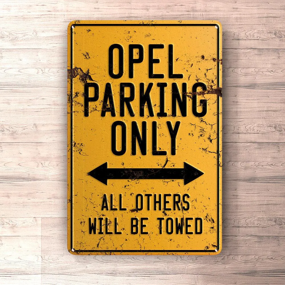 Custom Text Opel Parking Only Skilte, Musemåtte, Dørmåtte