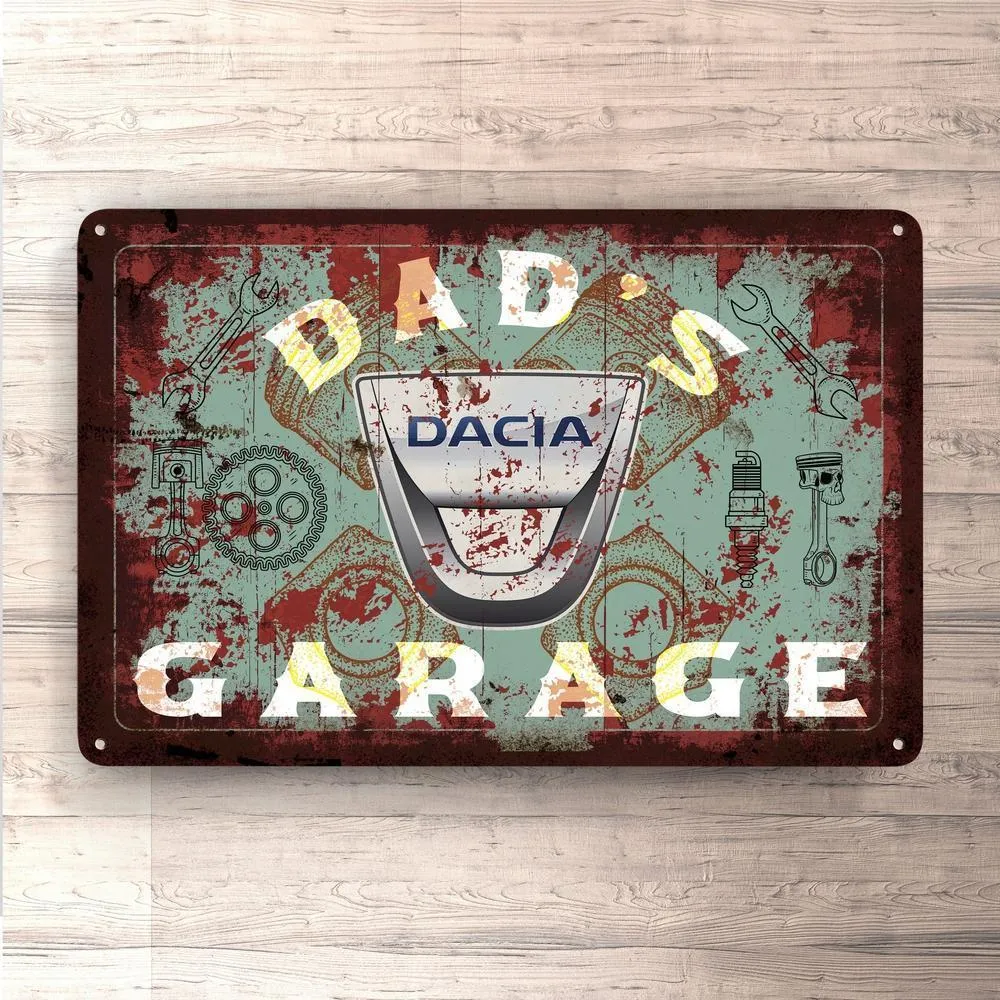 Dacia Dads Garage Retro Skilte, Musemåtte, Dørmåtte Ages 16+