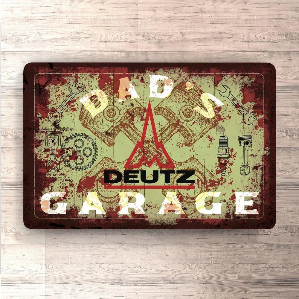 Deutz Dads Garage Antique Skilte, Musemåtte, Dørmåtte