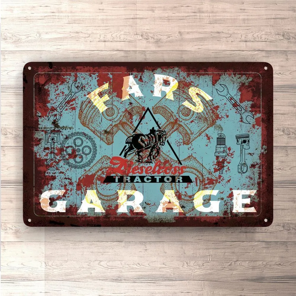 Dieselross Fars Garage Antique Skilte, Musemåtte, Dørmåtte