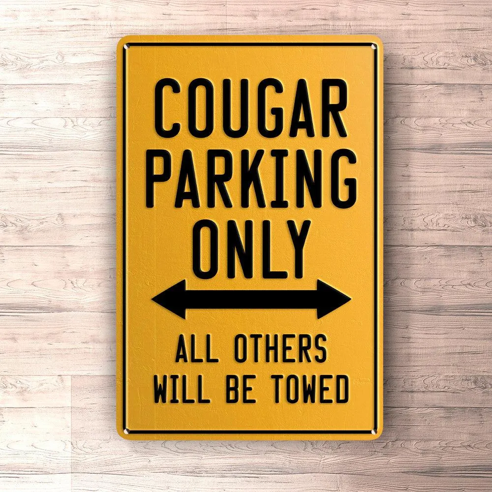 Ford Cougar Parking Only Skilte, Musemåtte, Dørmåtte | Easy Application & Removal