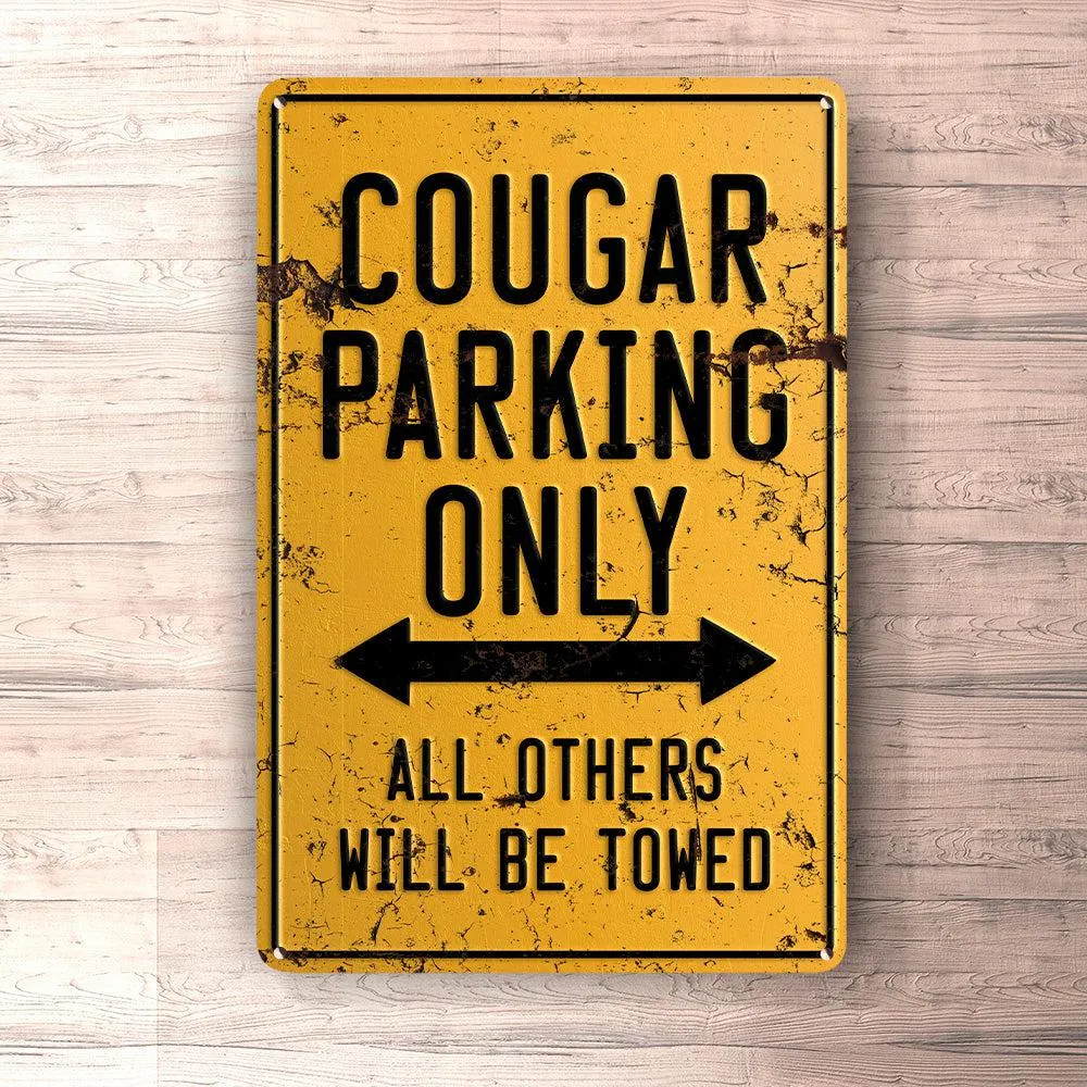 Ford Cougar Parking Only Skilte, Musemåtte, Dørmåtte | Easy Application & Removal
