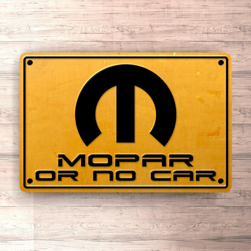 Holografisk Dekal Mopar Or No Car Skilte, Musemåtte, Dørmåtte