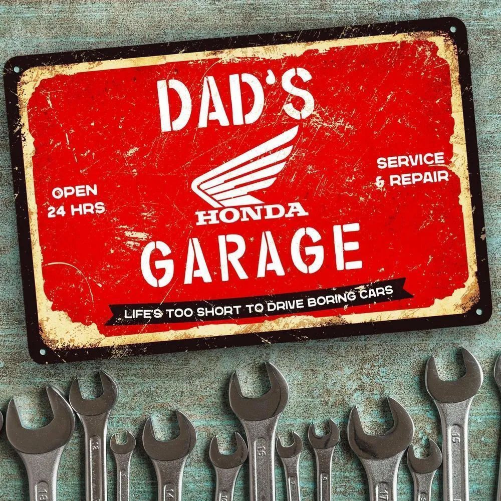 Honda Dads Garage Skilte, Musemåtte, Dørmåtte Compatible Glass & Metal