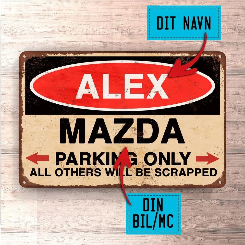 Chrome Replacement Mazdai - Parking Only - Skilte, Musemåtte, Dørmåtte