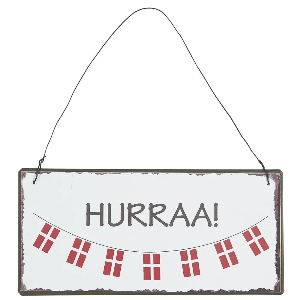 Ib Laursen - Fødselsdag Metalskilt "Hurraa"