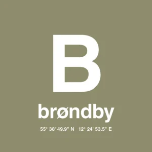 plakat: byplakat brøndby med koordinater - misty forrest 60