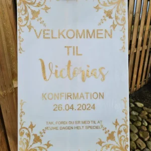 Velkomstskilt i pleksiglas – Luxury Edition 60x40
