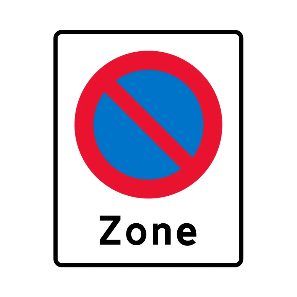 Vintage Style Zone parkering forbudt 5x4