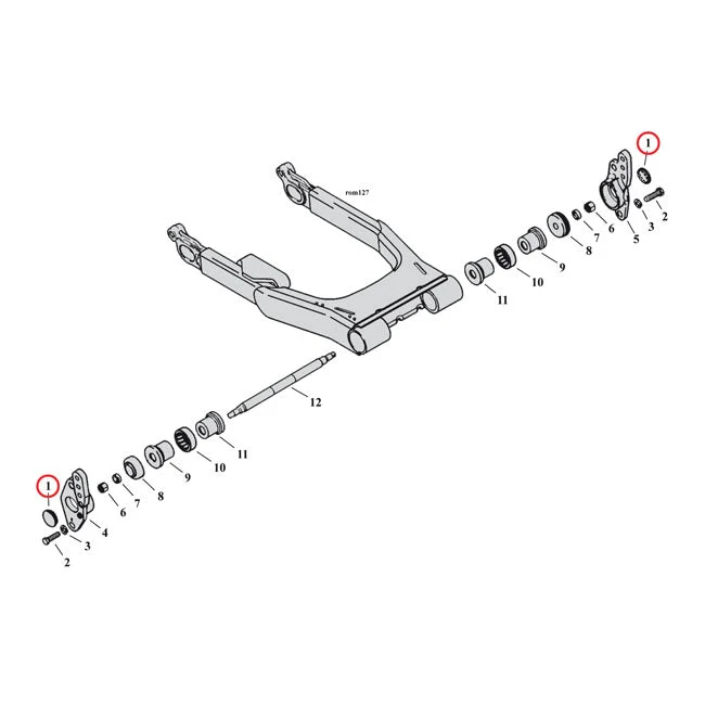 GW 1-1/4" forlygtestik Softail, Sportster 85-06