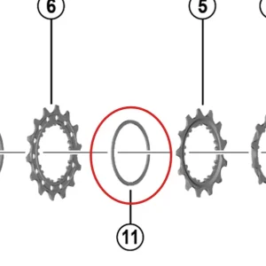 12V SHIMANO kassetteafstand til Dura Ace/Ultegra/105 1mm