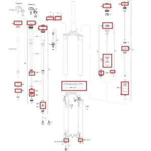 200 t/år vedligeholdelsessæt ROCKSHOX ZEB BASE/SELECT/SELECT+/ULTIMATE (2021+) GEN A1-A3