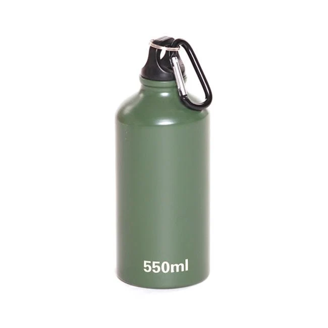 Aluminiumsflaske med karabinhage
