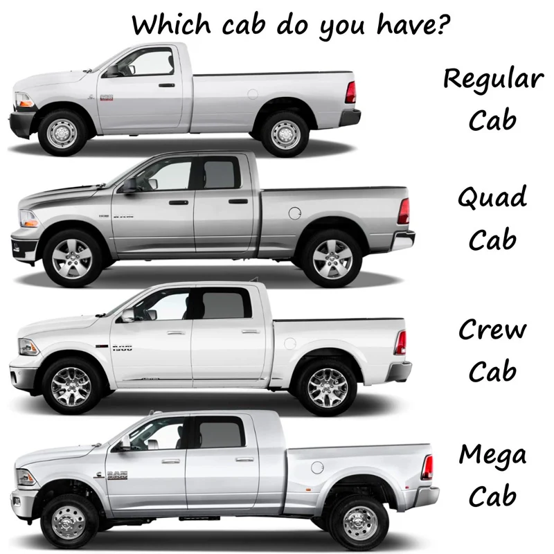 ClimAir, Vindafvisere til bagdøre, Klare, passer til Dodge Ram Quad Cab 2009-2019