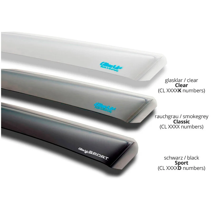 ClimAir, Vindafvisere til bagdøre, Klare, passer til Mercedes C-Class W206 Kombi 2021-